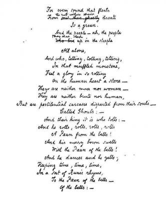 Rukopis básně Zvony