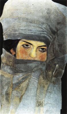 Egon Schiele: Umělcova sestra Melanie, 1908.