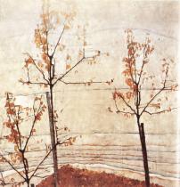 Egon Schiele: Podzimní stromy, 1911