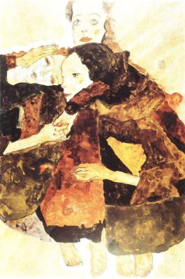 Egon Schiele: Tři děvčátka, 1911