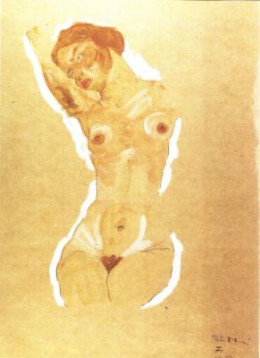 Egon Schiele: Ženský akt, 1911
