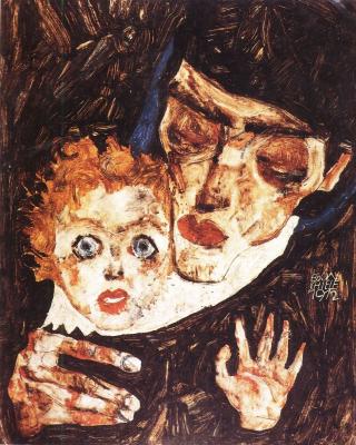 Egon Schiele: Matka a dítě, 1912