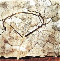 Egon Schiele: Podzimní strom v pohybu, 1912