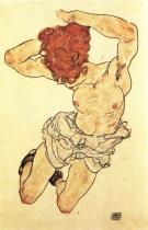 Egon Schiele: Ležící žena s rezavými vlasy, 1917