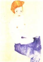 Egon Schiele: Sedící dívka, 1911