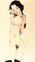 Egon Schiele: Stojící černovlasý dívčí akt, 1910