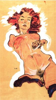 Egon Schiele: Ženský akt, 1910