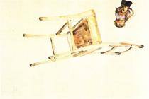 Egon Schiele: Organický pohyb židle a džbánu, 1912