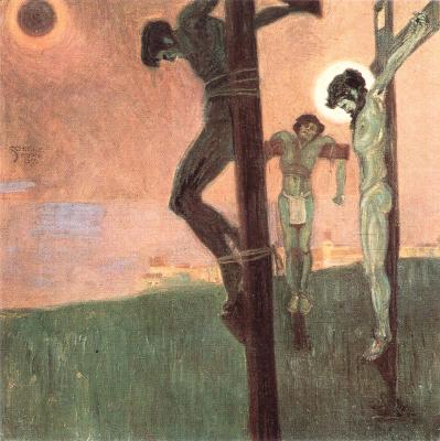 Egon Schiele: Ukřižování, 1907
