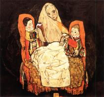 Egon Schiele: Matka s dvěma dětmi III, 1917