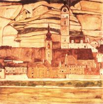 Egon Schiele: Stein na Dunajem, 1913