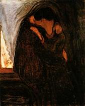 Polibek. Olej na plátně. 1897. 99,5&nbsp;&times;&nbsp;81. Munch-Museet, Oslo.