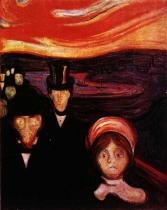 Úzkost. Olej na plátně. 1894. 94&nbsp;&times;&nbsp;73. Munch-Museet, Oslo.