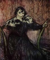 Berthe Badyová. Tempera, kartón. 1897. 69&nbsp;&times;&nbsp;58. Musée Toulouse-Lautrec, Albi.