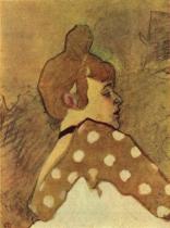 Hlava La Goloe, studie k plakátu. Akvarel, tempera. 1891.