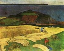 Žně v Le Pouldu. Olej na plátně. 1890. 73&nbsp;&times;&nbsp;92. Tate Gallery, London.