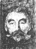 Portrét Stéphane Mallarmé. Litografie. 1896. 40,1 × 29,3.