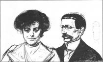 Duplikát portrétu Leistikowa. Litografie. 1902. 53 × 86,8.