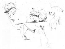 Strašidelná postava. Suchá jehla. 1905. 14,1 × 19.